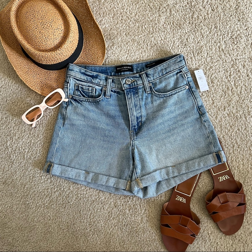 High Rise Denim Short